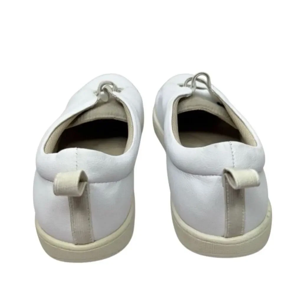 Trotters Sneaker Womens Size 7W Wide White‎ Leather Lace Up Shoes